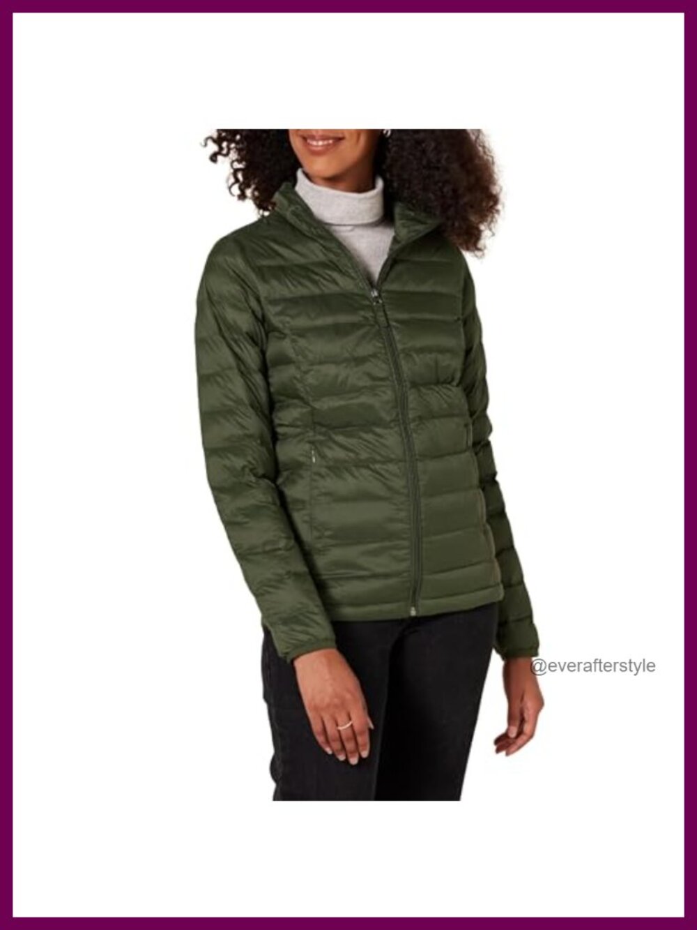 Women's Lightweight Water-Resistant Packable Puffer Jacket Long Sleeve